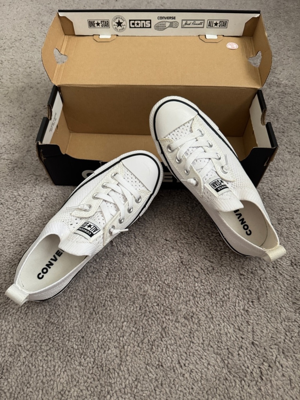 Converse White Low-Top Platform Sneakers